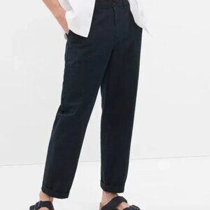 Lightweight Seersucker Navy Pants with E-Waist